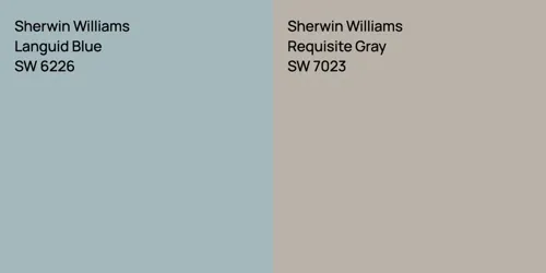 SW 6226 Languid Blue vs SW 7023 Requisite Gray