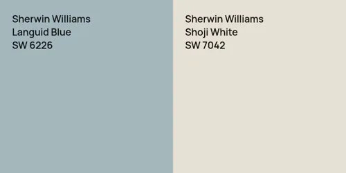 SW 6226 Languid Blue vs SW 7042 Shoji White