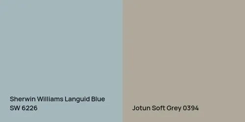 SW 6226 Languid Blue vs 0394 Soft Grey