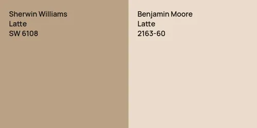 SW 6108 Latte vs 2163-60 Latte