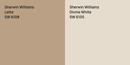 SW 6108 Latte vs SW 6105 Divine White