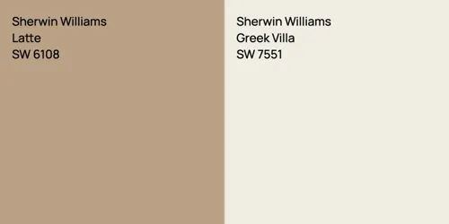 SW 6108 Latte vs SW 7551 Greek Villa