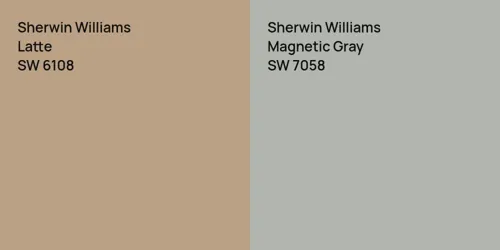 SW 6108 Latte vs SW 7058 Magnetic Gray