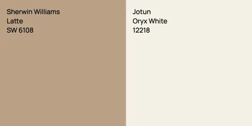 SW 6108 Latte vs 12218 Oryx White