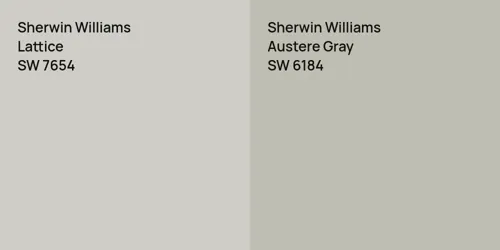 SW 7654 Lattice vs SW 6184 Austere Gray