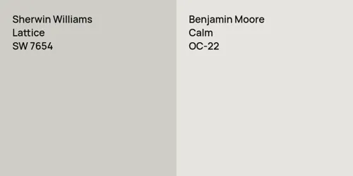 SW 7654 Lattice vs OC-22 Calm