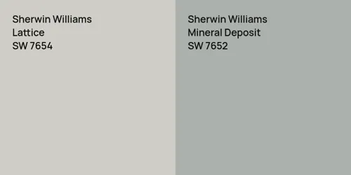 SW 7654 Lattice vs SW 7652 Mineral Deposit