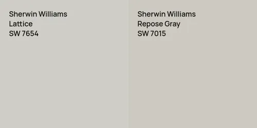 SW 7654 Lattice vs SW 7015 Repose Gray