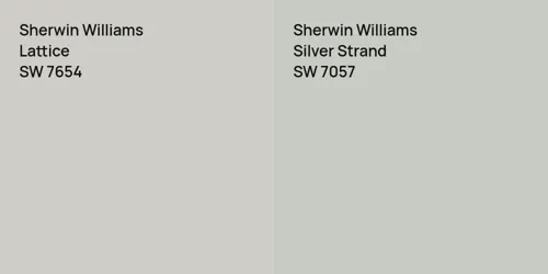 SW 7654 Lattice vs SW 7057 Silver Strand