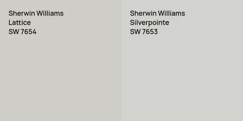 SW 7654 Lattice vs SW 7653 Silverpointe