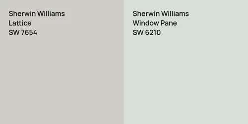 SW 7654 Lattice vs SW 6210 Window Pane