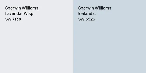 SW 7138 Lavendar Wisp vs SW 6526 Icelandic