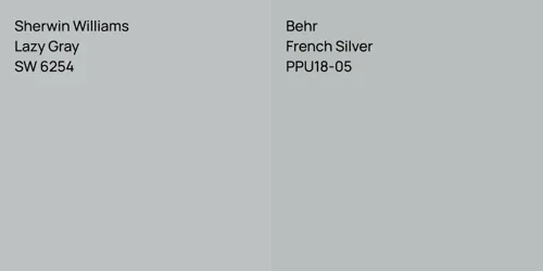 SW 6254 Lazy Gray vs PPU18-05 French Silver