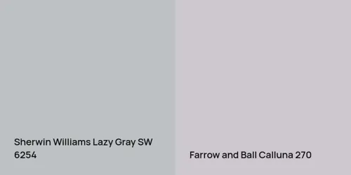 SW 6254 Lazy Gray vs 270 Calluna