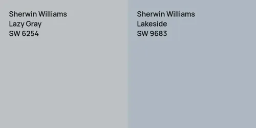 SW 6254 Lazy Gray vs SW 9683 Lakeside