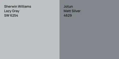 SW 6254 Lazy Gray vs 4629 Matt Silver