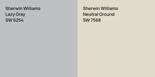 SW 6254 Lazy Gray vs SW 7568 Neutral Ground