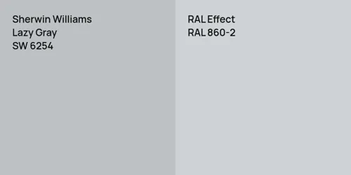 SW 6254 Lazy Gray vs RAL 860-2 