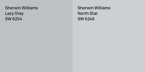 SW 6254 Lazy Gray vs SW 6246 North Star