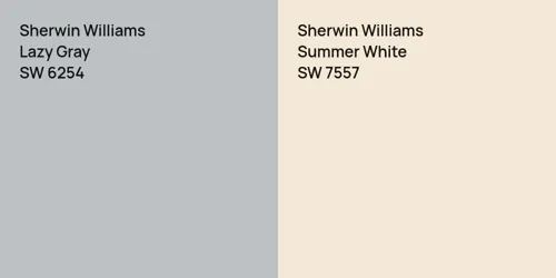 SW 6254 Lazy Gray vs SW 7557 Summer White