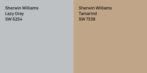 SW 6254 Lazy Gray vs SW 7538 Tamarind