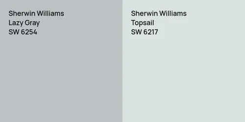 SW 6254 Lazy Gray vs SW 6217 Topsail