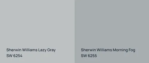 SW 6254 Lazy Gray vs SW 6255 Morning Fog