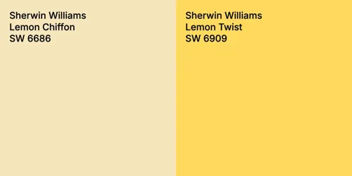 SW 6686 Lemon Chiffon vs SW 6909 Lemon Twist