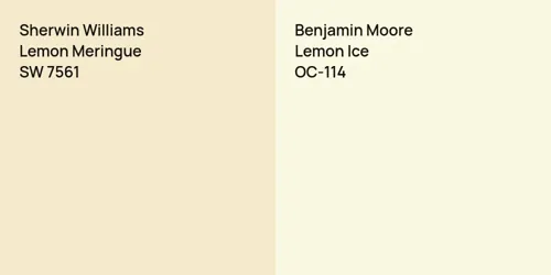 SW 7561 Lemon Meringue vs OC-114 Lemon Ice