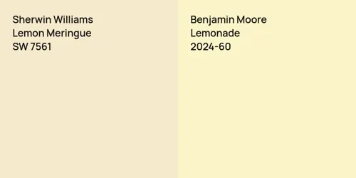 SW 7561 Lemon Meringue vs 2024-60 Lemonade