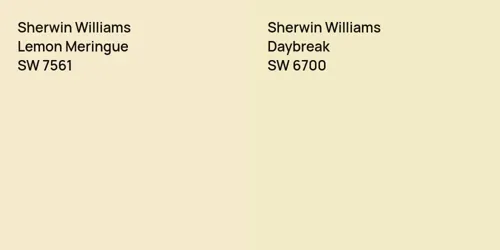 SW 7561 Lemon Meringue vs SW 6700 Daybreak