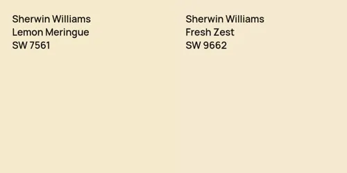 SW 7561 Lemon Meringue vs SW 9662 Fresh Zest