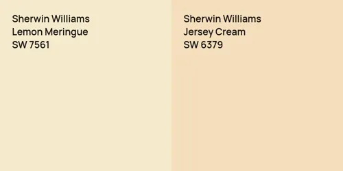 SW 7561 Lemon Meringue vs SW 6379 Jersey Cream