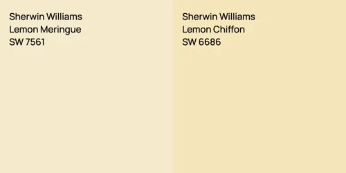 SW 7561 Lemon Meringue vs SW 6686 Lemon Chiffon