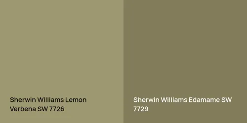 SW 7726 Lemon Verbena vs SW 7729 Edamame