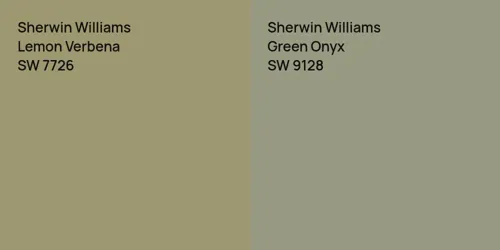 SW 7726 Lemon Verbena vs SW 9128 Green Onyx