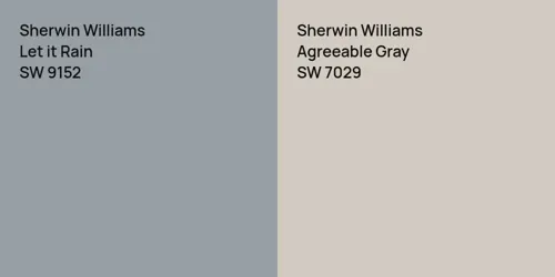 SW 9152 Let it Rain vs SW 7029 Agreeable Gray