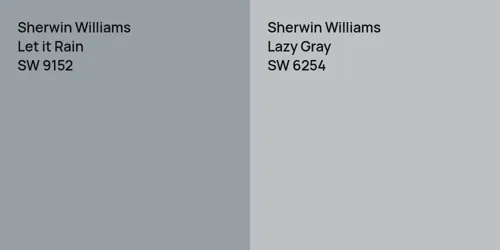 SW 9152 Let it Rain vs SW 6254 Lazy Gray