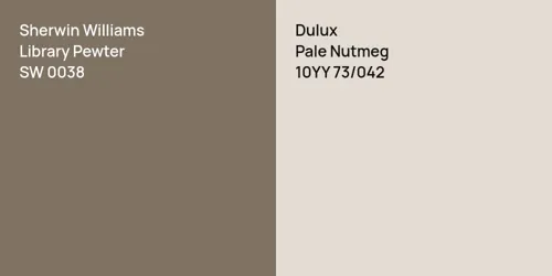 SW 0038 Library Pewter vs 10YY 73/042 Pale Nutmeg