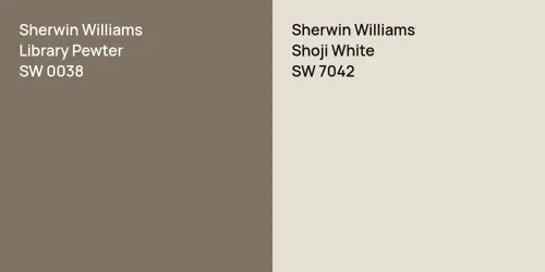 SW 0038 Library Pewter vs SW 7042 Shoji White