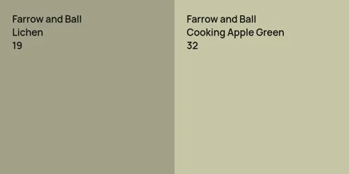 19 Lichen vs 32 Cooking Apple Green