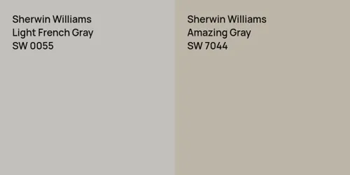 SW 0055 Light French Gray vs SW 7044 Amazing Gray