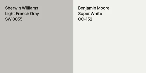 SW 0055 Light French Gray vs OC-152 Super White