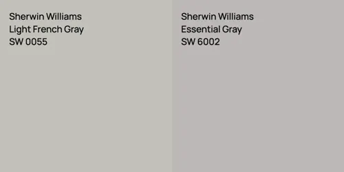 SW 0055 Light French Gray vs SW 6002 Essential Gray