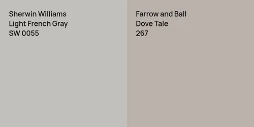 SW 0055 Light French Gray vs 267 Dove Tale