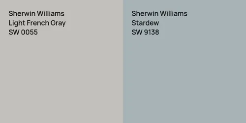 SW 0055 Light French Gray vs SW 9138 Stardew