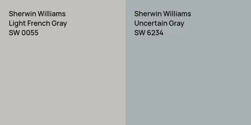 SW 0055 Light French Gray vs SW 6234 Uncertain Gray