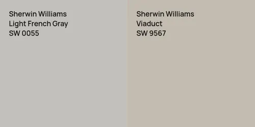 SW 0055 Light French Gray vs SW 9567 Viaduct