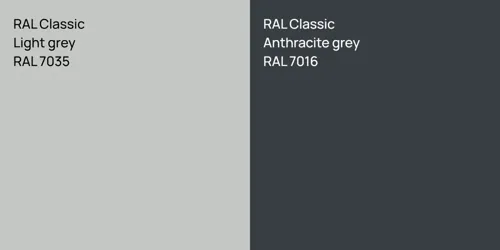 RAL Classic Light Grey Vs RAL Classic Pebble Grey Comparison RAL Classic Light Grey Vs RAL Classic Pebble Grey Comparison