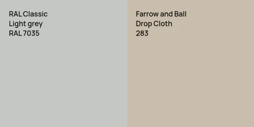 RAL 7035  Light grey vs 283 Drop Cloth